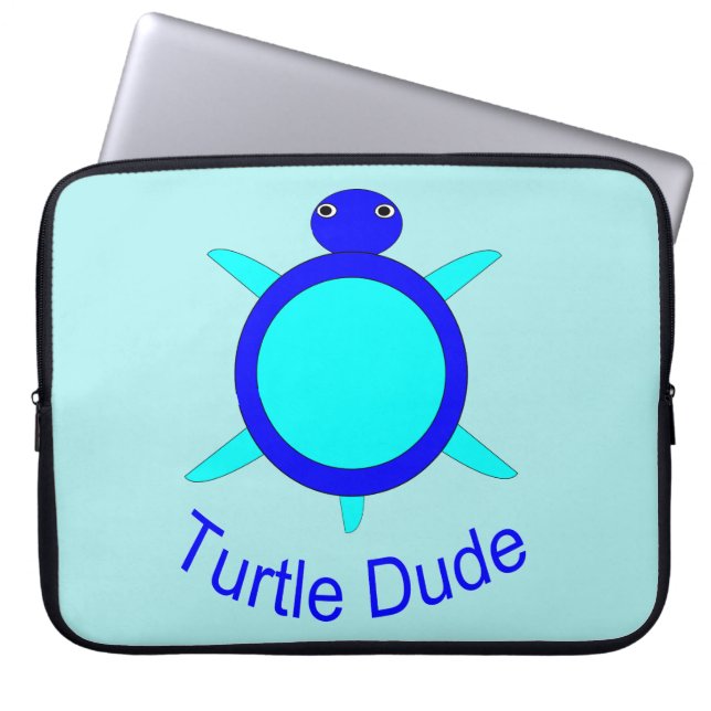 Bright Blue Turtle Typ Laptop Bag Laptopschutzhülle (Vorderseite)