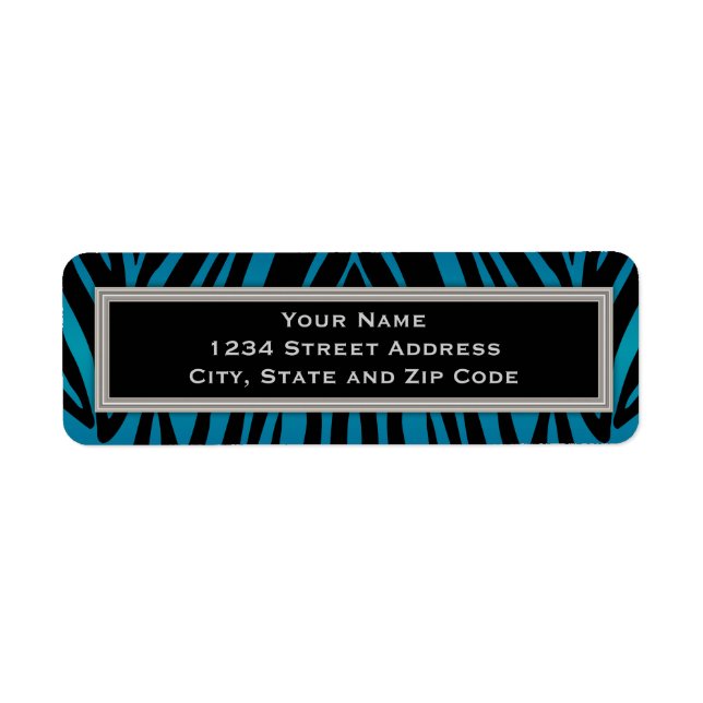 Bright Blue und Black Zebra Stripes (Vorne)