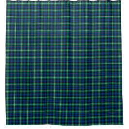 Bright Blue und Green Lamont Clan Scottish Tartan Duschvorhang