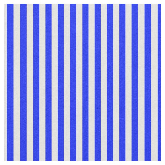 Bright Blue & White Streifen Stoff (Nahaufnahme)