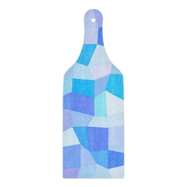 Bright Blues Mosaic Schneidebrett (Vorderseite)