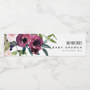 BRIGHT BLUSH BURGUNDY FLORAL BUNCH BABY DUSCHE