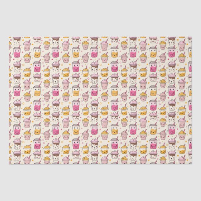 Bright Boba Tees Pattern Seidenpapier (Vorderseite)