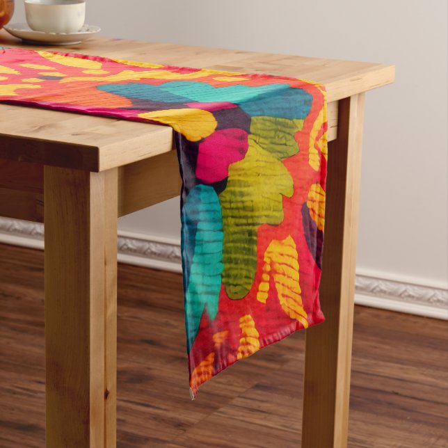 BRIGHT BOHEMIA Boho Style Table Runner Kurzer Tischläufer (Beispiel)