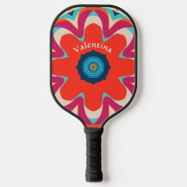 Bright Boho Blume farbenfroh Personalisiert Pickleball Schläger