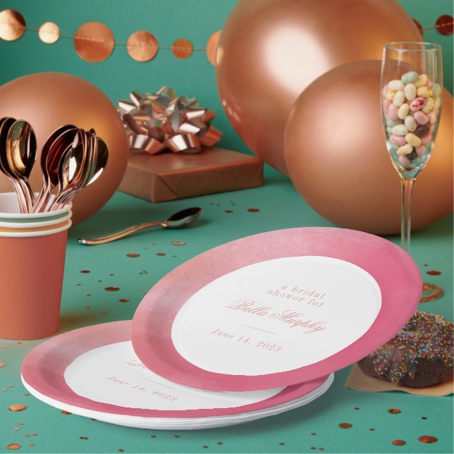 Bright Boho Ombre Brautparty Pappteller (Multi)