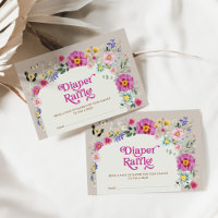 Bright Boho Wildblume Babydusche Windelwanne Raffl
