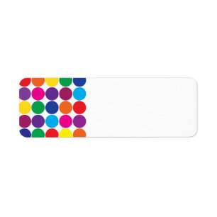 Bright Bold farbenfrohe Regenbogenkreise Polka Dot