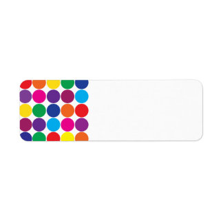 Bright Bold farbenfrohe Regenbogenkreise Polka Dot
