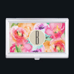 Bright Bold farbig floral Moderne botanische Kraft Visitenkarten Dose<br><div class="desc">Passende Visitenkarten verfügbar.</div>