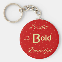 Bright Bold Schönes inspiriert Rotgold Schlüsselanhänger