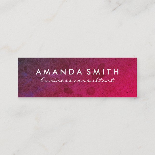 Bright Bold Textur Mini Visitenkarte (Vorderseite)