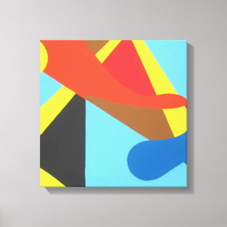 Bright Bold Turquoise Abstract Art Print Leinwanddruck