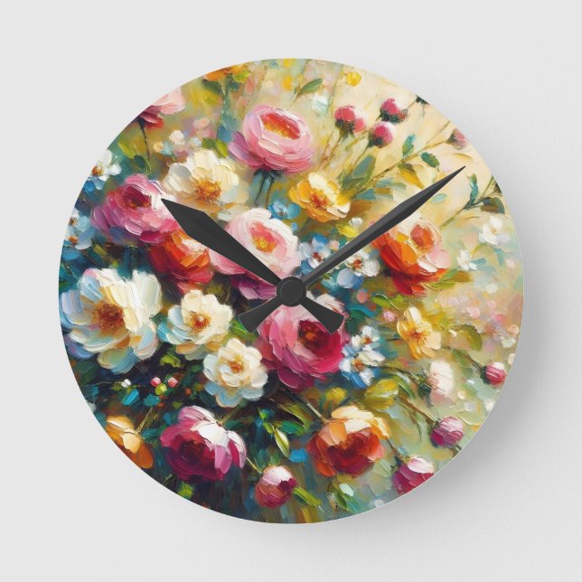 Bright & Bold Vibranals Runde Wanduhr (Vorderseite)