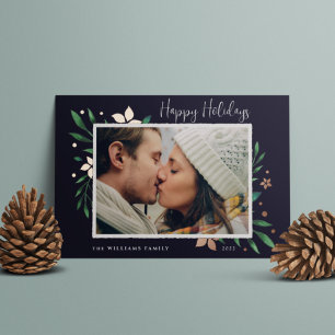 Bright Boughs   Happy Holidays Foto Folien Feiertagskarte