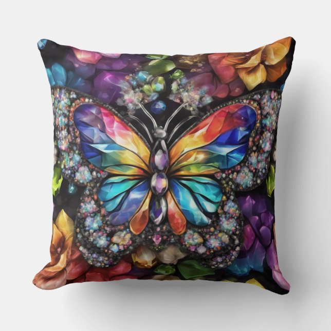 Bright Butterfly Kissen (Vorderseite)
