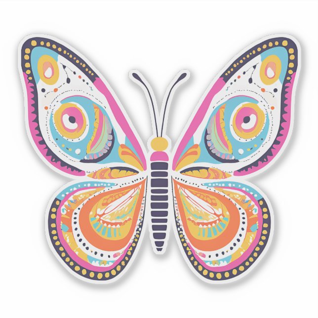 Bright Butterfly Sticker (Vorderseite)