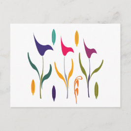 Bright Calla Lilly Watercolor Impression Postkarte