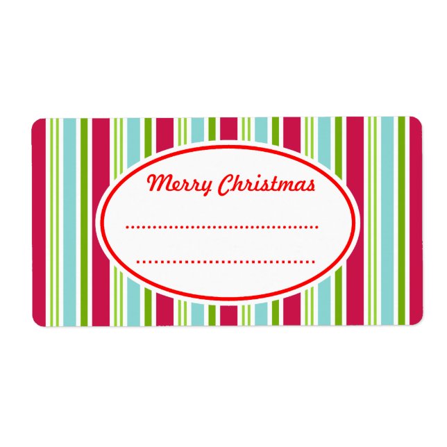 Bright Candy Christmas Kitchen Labels (Vorne)