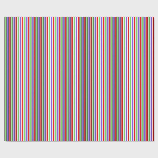 Bright Candy Stripe Geschenkpapier (Saum)