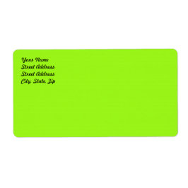 Bright Chartreuse Green Shipping Label