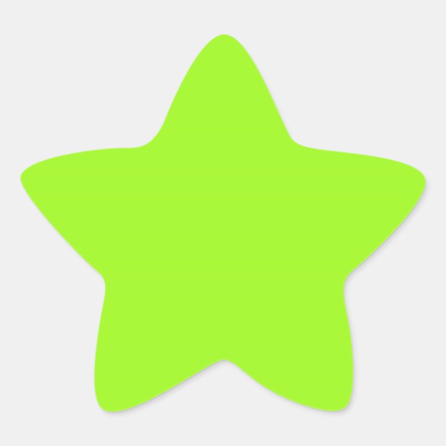 Bright Chartreuse Green Star Sticker (Devant)