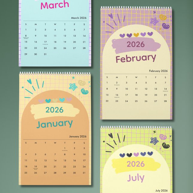 Bright & Cheerful Aesthetic Calendar Kalender (Von Creator hochgeladen)