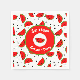 Bright Cheerful Watermelons Summer Party Serviette