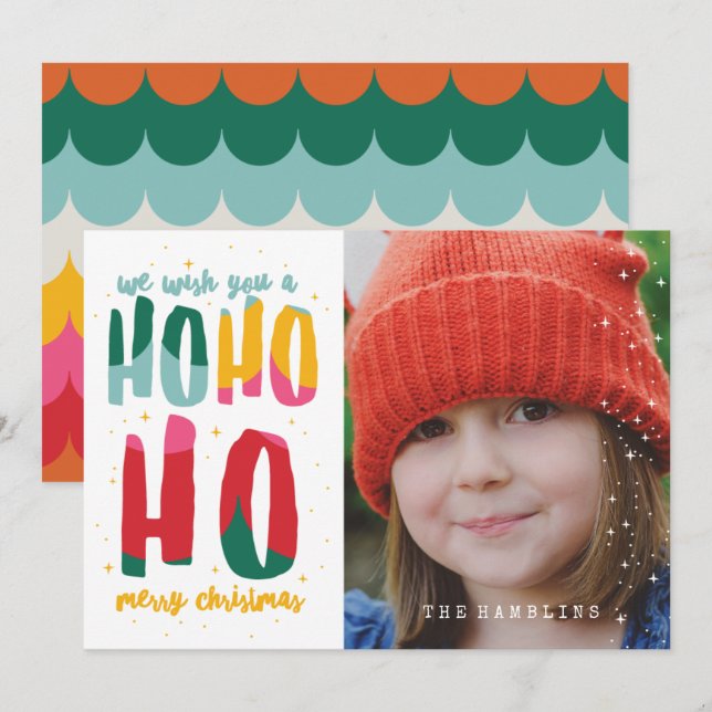 BRIGHT CHRISTMAS INVITATION CARD EINLADUNG (Vorne/Hinten)