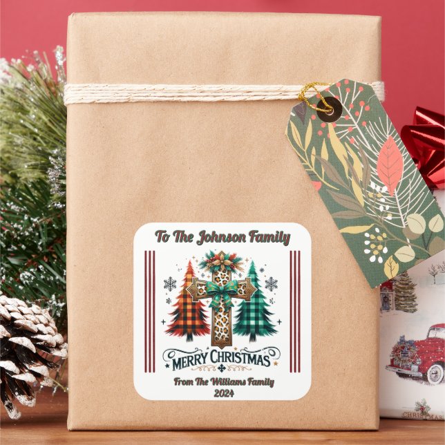 Bright Christmas Sticker for Gifts (vacances)