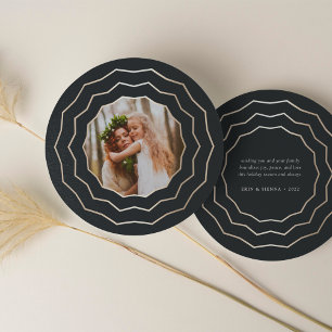 Bright Circle Round Carte photo de vacances Char