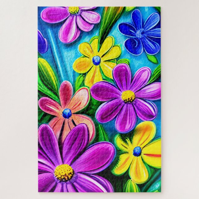 Bright Colorful Daisy Flowers (Vertikal)