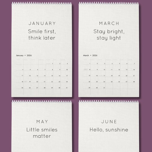 Bright & Colorful Inspiration Wall Calendar Kalender (Von Creator hochgeladen)