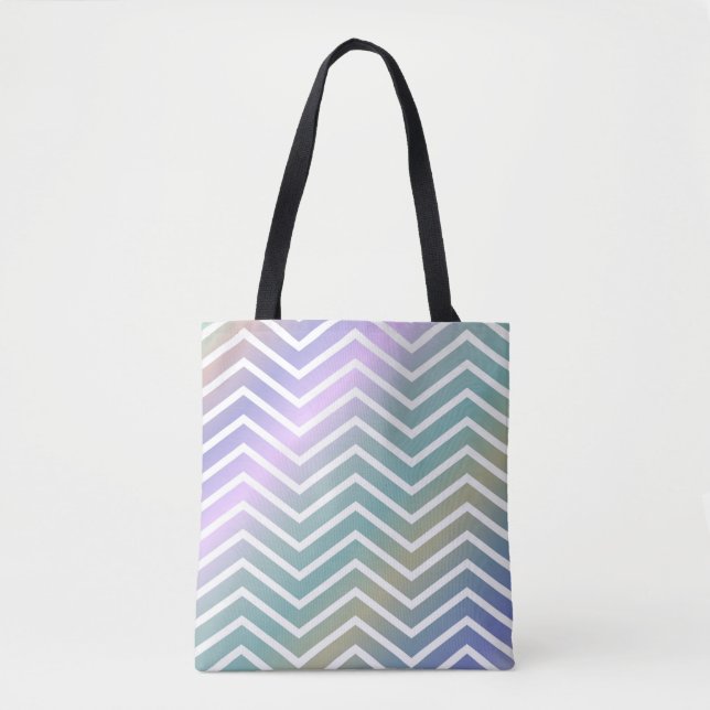Bright Colorful Zigzag Tasche (Vorderseite)