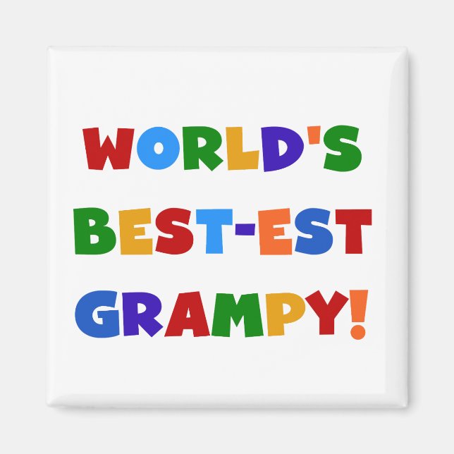Bright Colors Best Grampy T - Shirt and Gifts Magnet (Vorne)