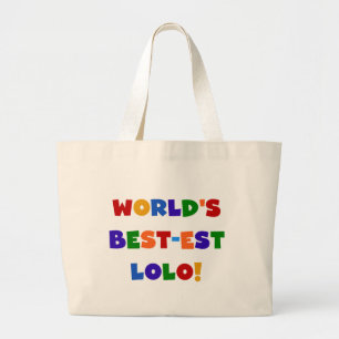 Bright Colors Best Lolo T - Shirt und Geschenke Jumbo Stoffbeutel