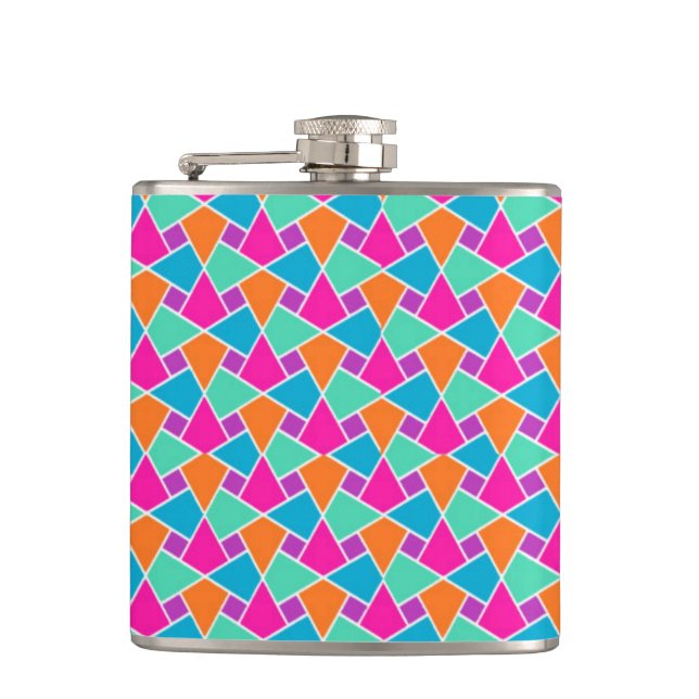 Bright Colors Islamic Pattern Hip Flask Flachmann (Vorderseite)