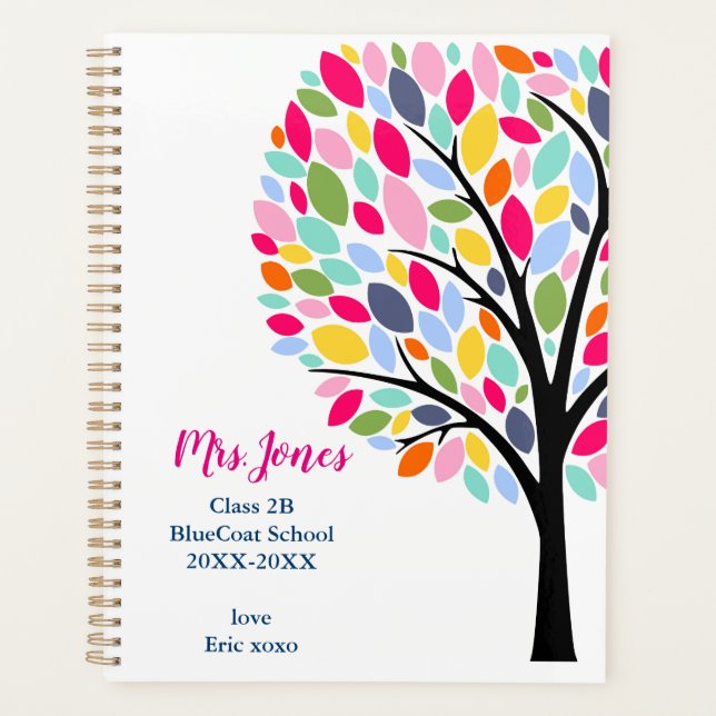 Bright colourful apple Teacher tree thank you (Devant)