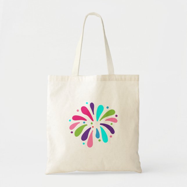 Bright Confetti Splash Celebration Tote Bag Tragetasche (Vorne)