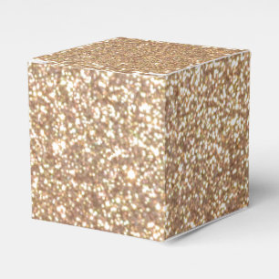 Bright Copper Glitter Sparkles Favor Geschenkschachtel
