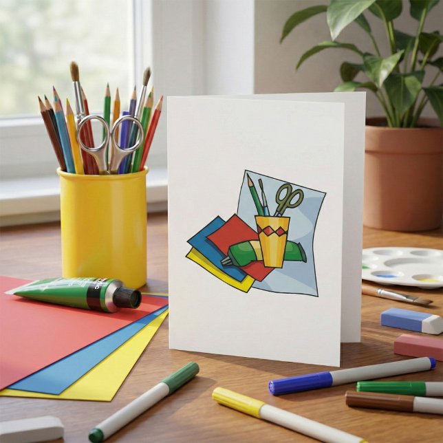 Bright Craft Supplies Colorful Art Tools Karte (Von Creator hochgeladen)