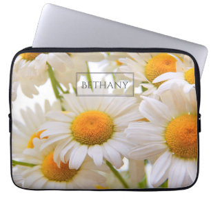Bright Daisies Blume Elegant Personalisiert Laptopschutzhülle
