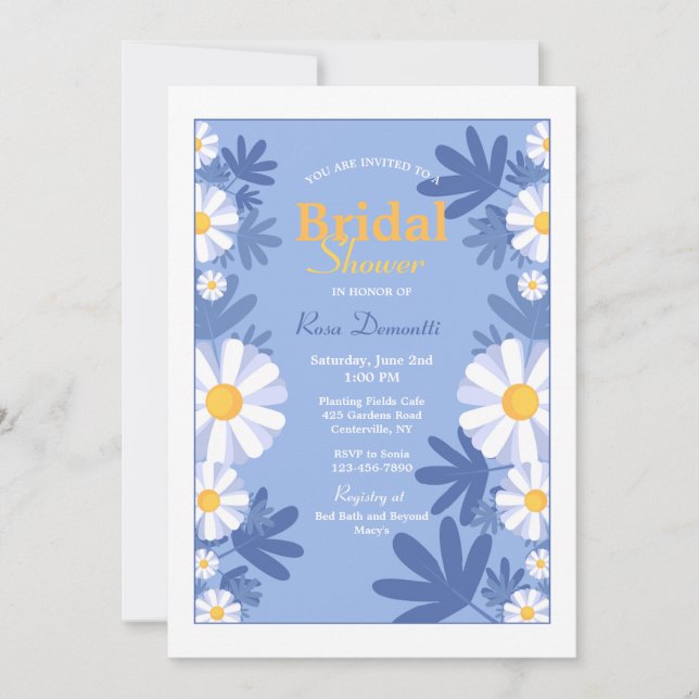 Bright Daisies Invitation de la douche nuptiale (Devant)