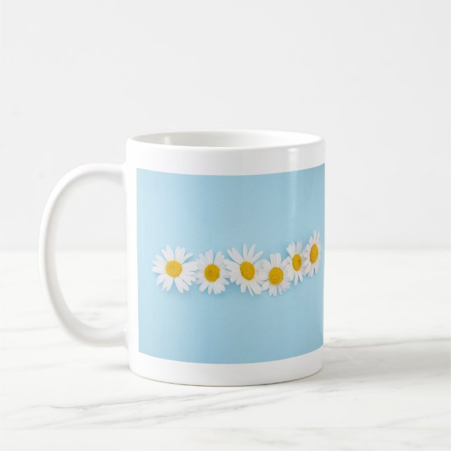 Bright Daisy Row auf Sky Blue Tasse (Links)