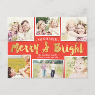 Bright Days Editable Color Collage Carte de vacanc
