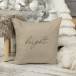 Bright ・ Elegant Minimal Beige Velvet Weihnachten Kissen<br><div class="desc">Das Kopfkissen des Kopfkissens ist mit handgeschriebenem Schriftart und schlichter minimalistischer Optik ausgestattet. Klicken Sie auf den Link Sammlung auf dieser Seite,  um alle passenden Elemente in diesem schönen Design zu sehen,  oder sehen Sie sich die Sammlung hier an: https://bit.ly/3Be0KHr</div>
