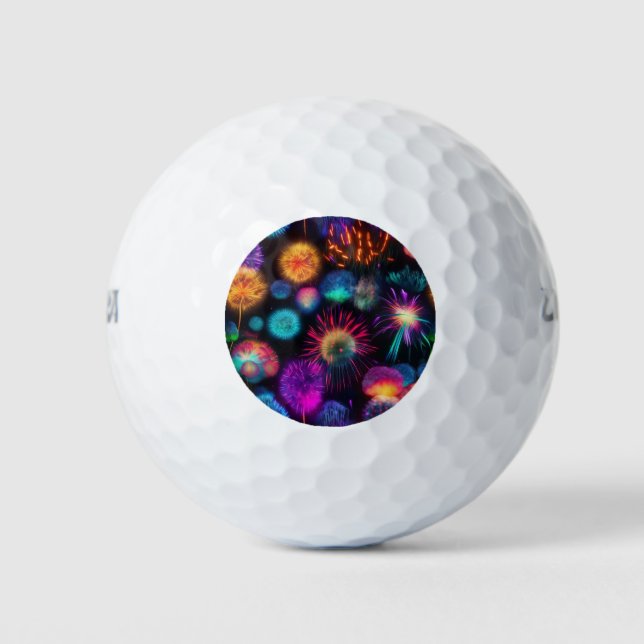 Bright farbenfrohe Nebel Burst Pattern Golfball (Vorderseite)
