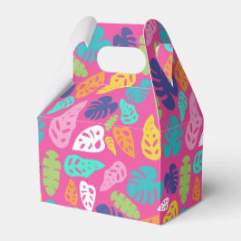 Bright farbenfrohe Tropical Summer Blätter Muster Geschenkschachtel
