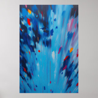 Bright Fireworks Poster d'art Abstrait