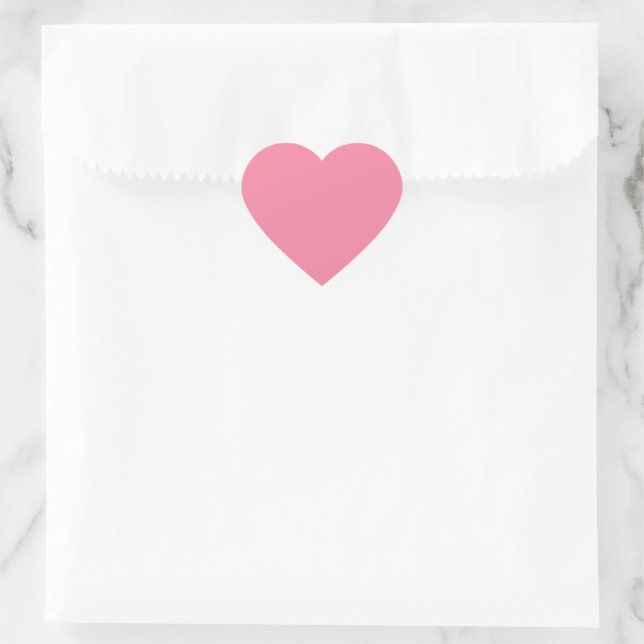 Bright Flamingo Pink Heart Sticker (Tasche)